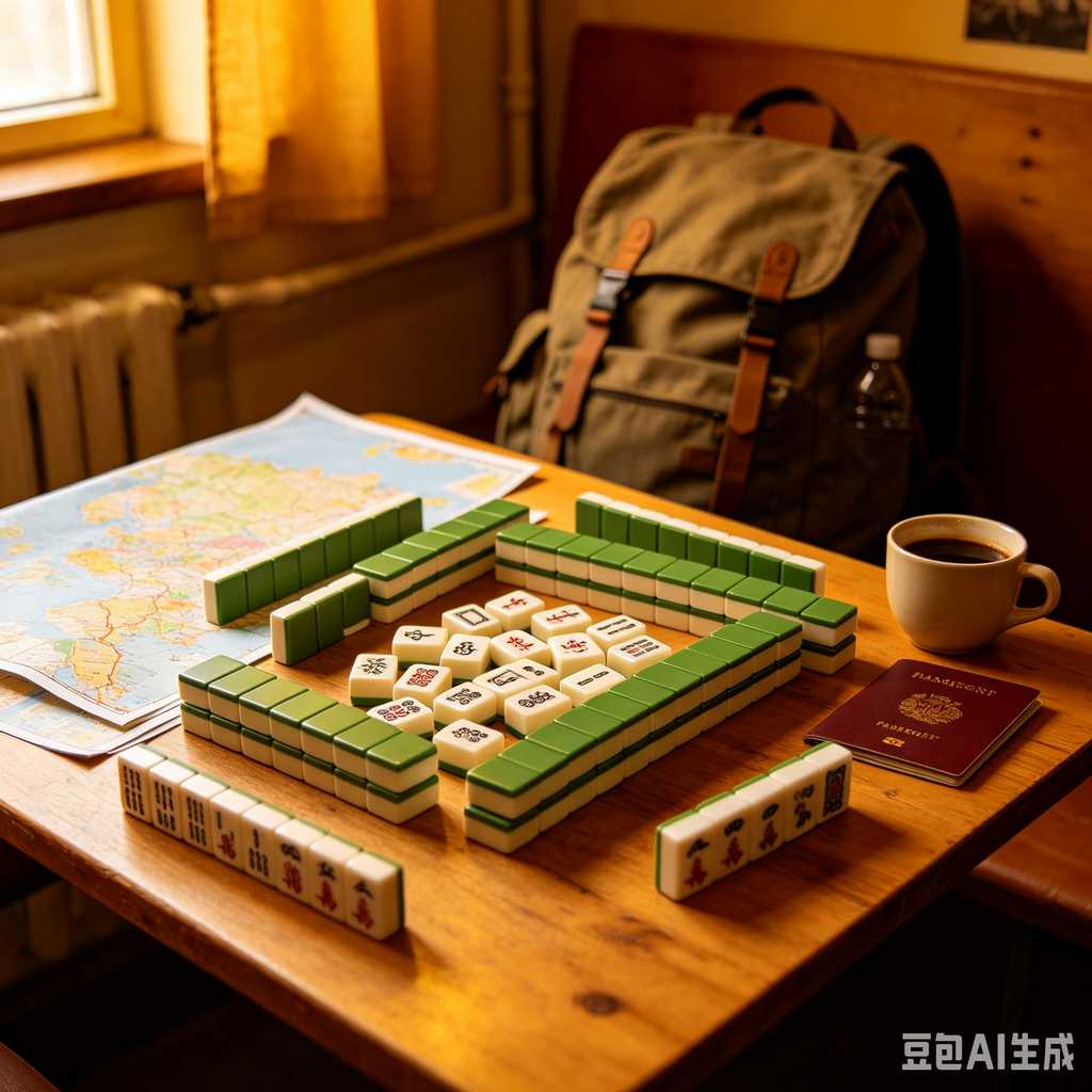 compact mahjong set with case